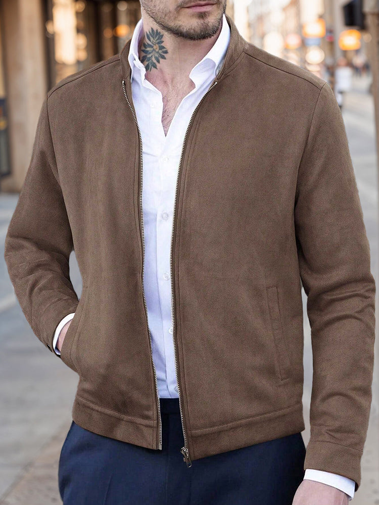 Veste Classique en Suède Confortable
