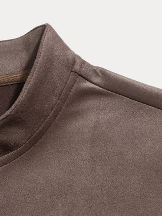 Veste Classique en Suède Confortable