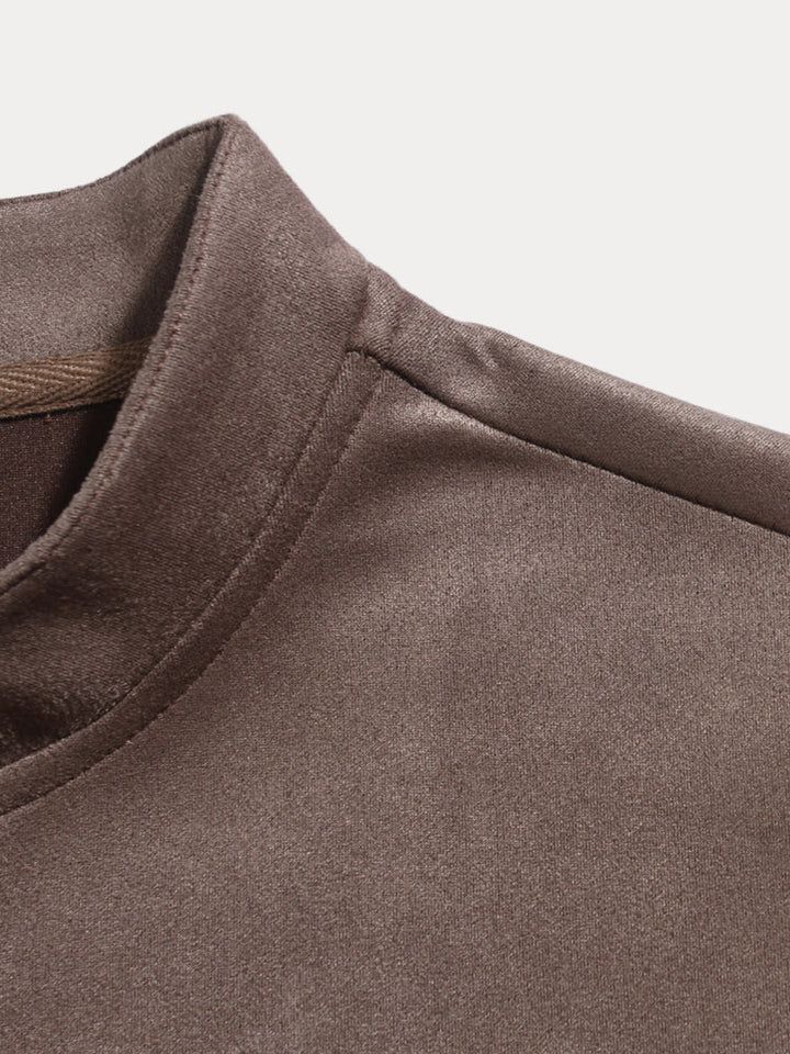 Veste Classique en Suède Confortable
