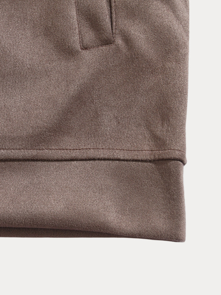 Veste Classique en Suède Confortable