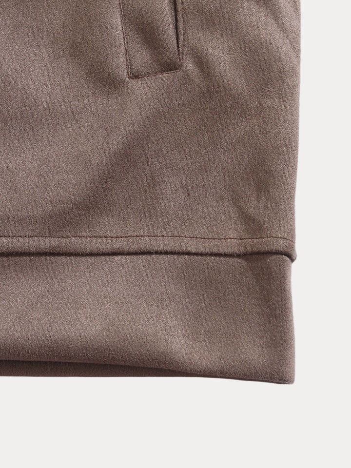 Veste Classique en Suède Confortable