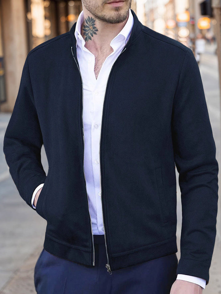 Veste Classique en Suède Confortable