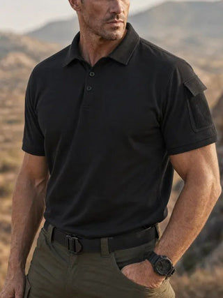 Chemise Polo Casual Élastique à Col Classique