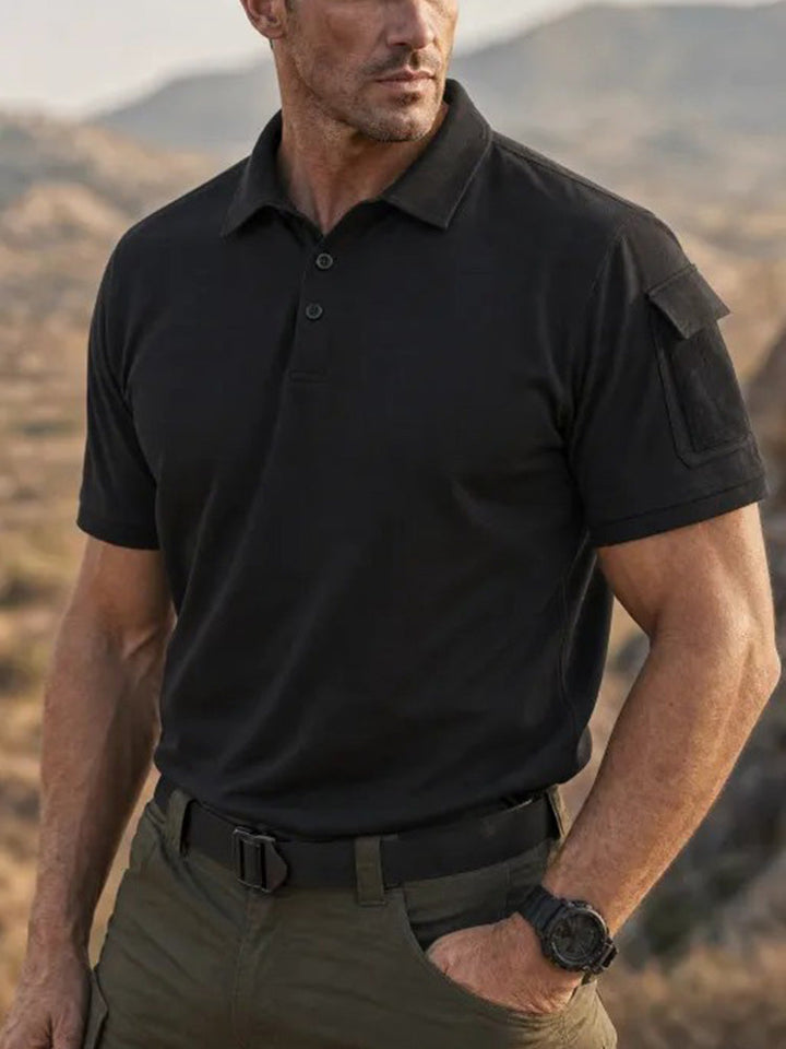 Chemise Polo Casual Élastique à Col Classique