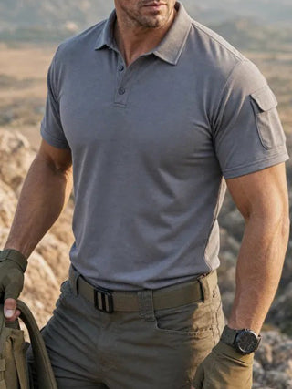 Chemise Polo Casual Élastique à Col Classique