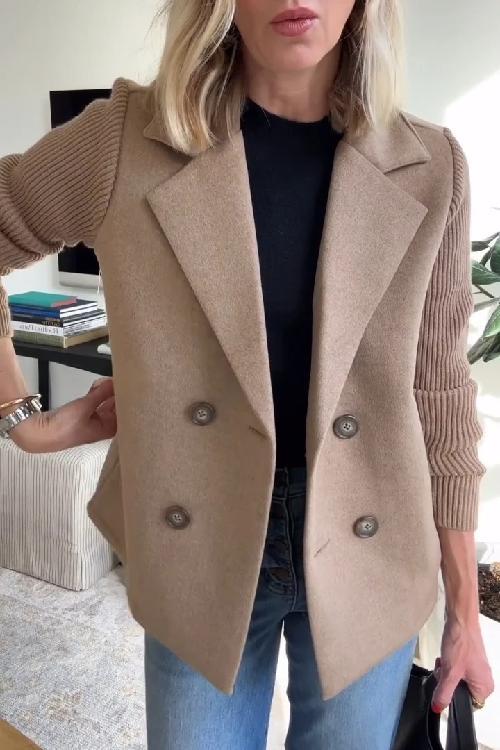 SORELLE - Blazer Élégant à Manches Tricotées